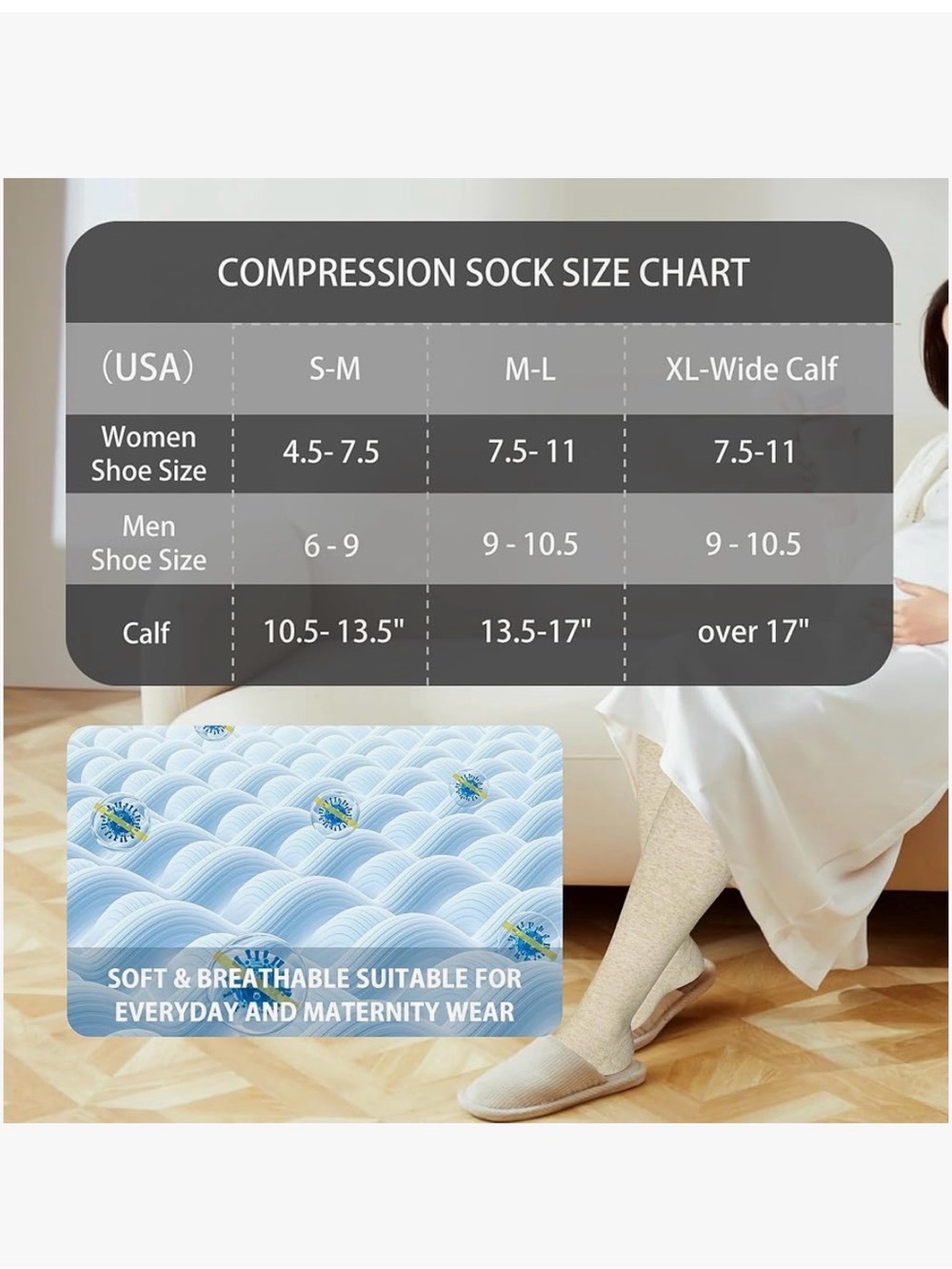 Levsox Compression Socks - Neutral 2-Pack - Picture 4 of 10